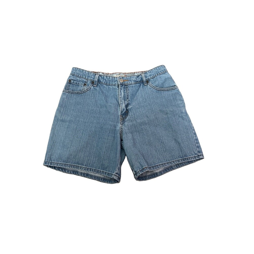 Levi's 515 Nouveau Jeans Shorts Size 14 Light Blue Wash Denim Womens Vintage Y2K